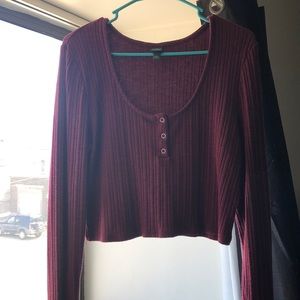 WildFable maroon crop top